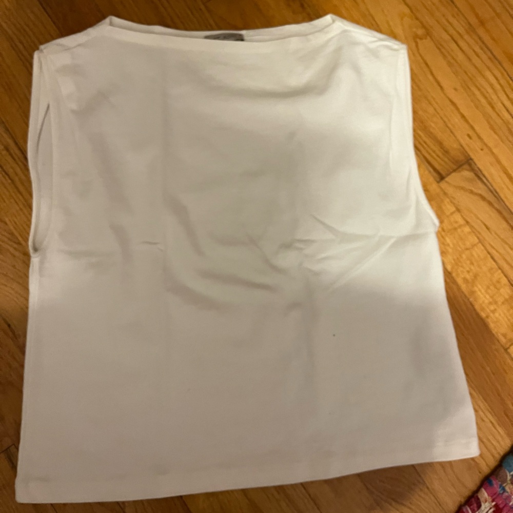 St. Agni White Sleeveless Top